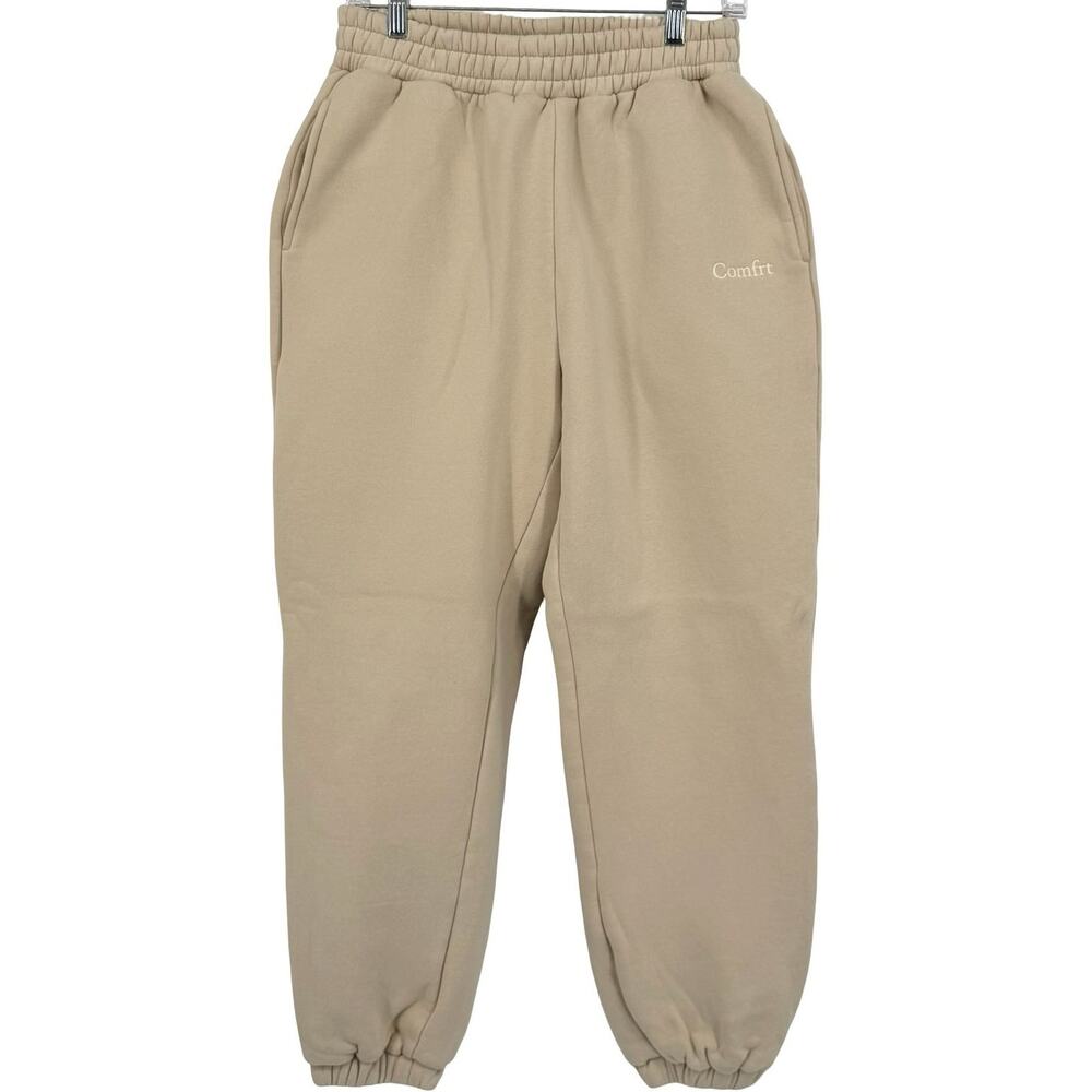 Adult Cream Comfrt Brand Baggy Oversized Signature Sweatpants Joggers Size M